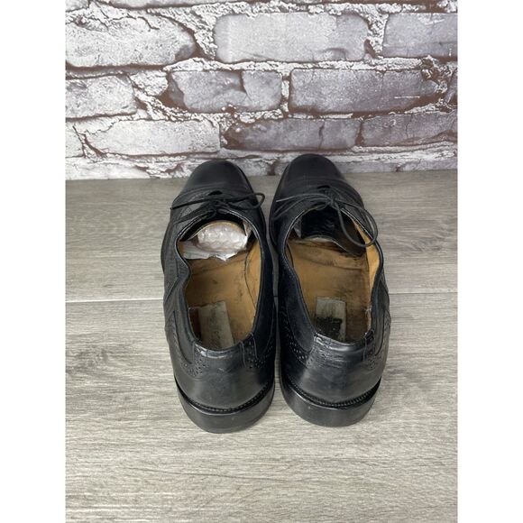Mezlan Marque Black Leather Deerskin Cap Toe Brogue Oxfords Men Sz 11M US/44EU main image 4